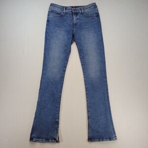 Express Jeans Womens 10 Skyscraper Bootcut Mid Rise Stretch Split Hem Denim